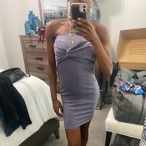 Windsor | Size Small | Dark Grey Strapless Mini Dress